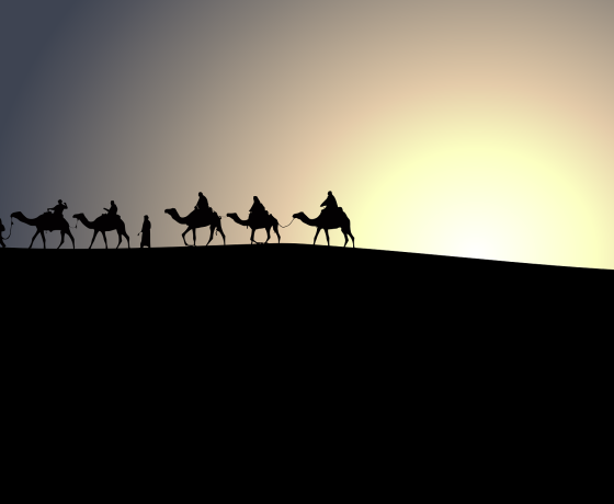 Photo of Karavan in the sunset